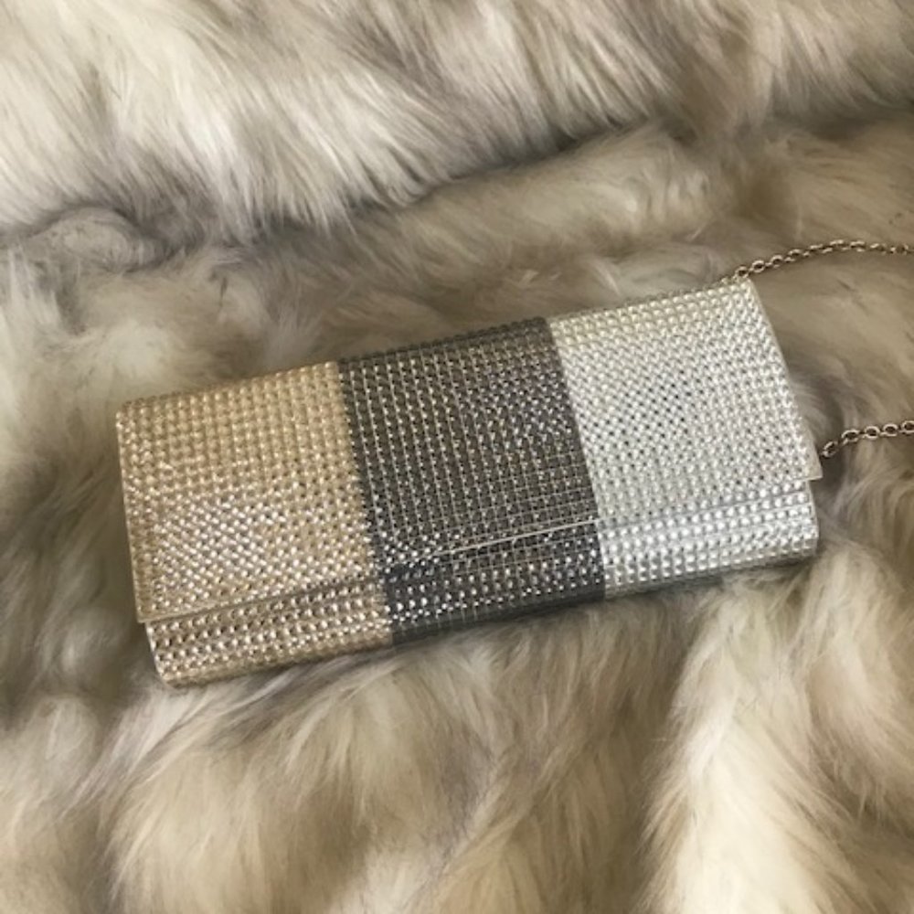 Gold & Silver bedazzled clutch!